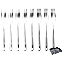 Tablekraft Aero Dawn Stainless Steel Cake Forks (Set of 8)